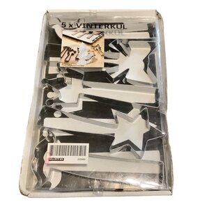 Ikea Vinter 2015 Stainless Steel Cookie Cutters Mustache Bow Crown Star Hat Wand
